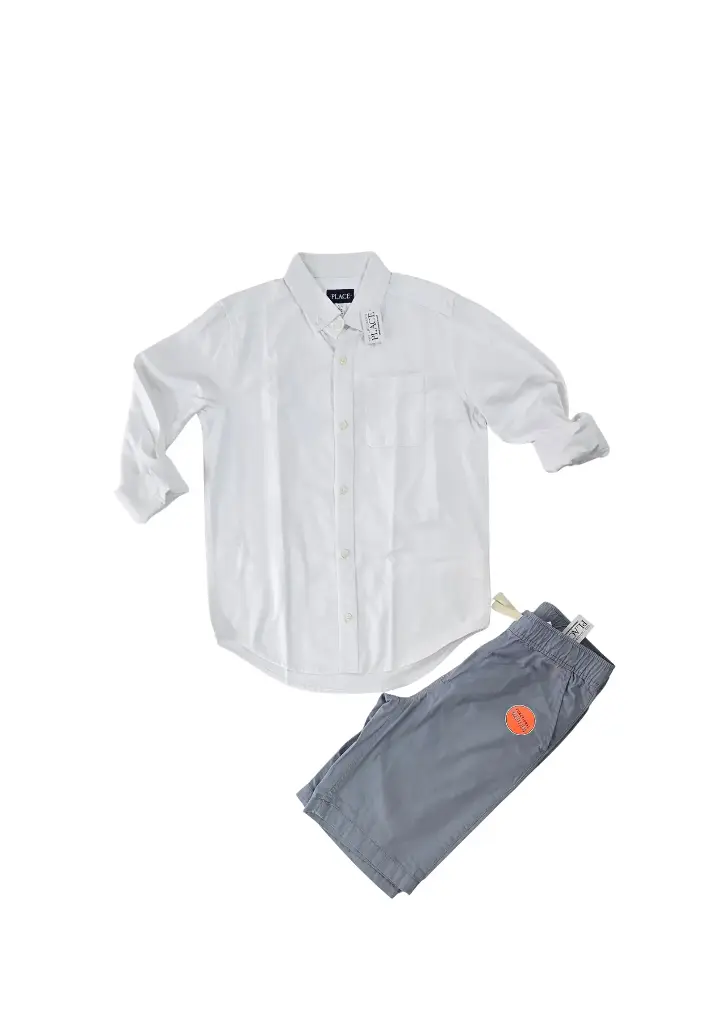 Camisa Manga larga y short talla 14 años 