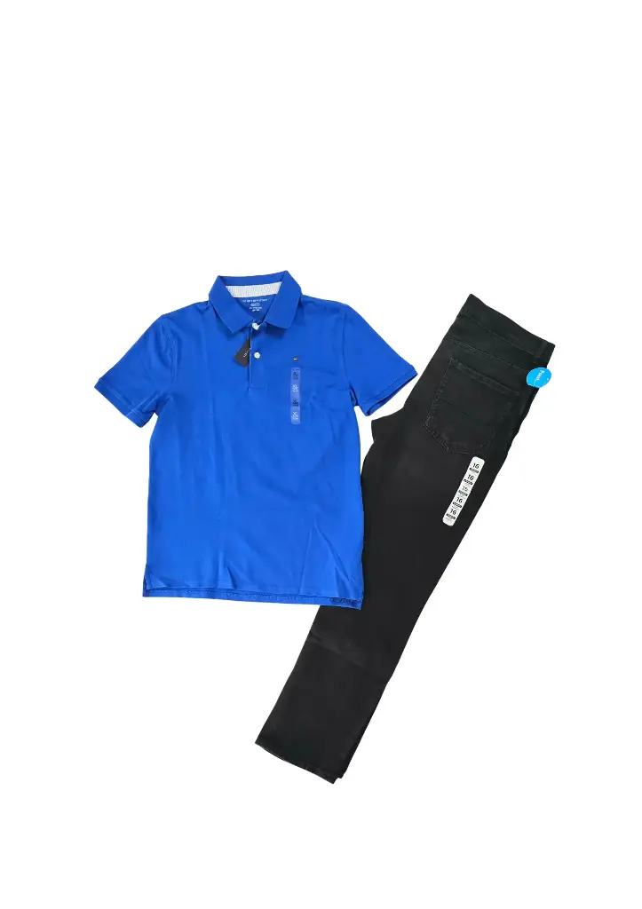 Polo tommy y jean + ancho talla 16 años 