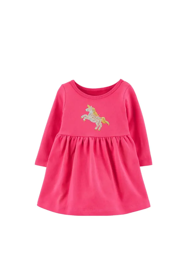 Vestido fresco tela  gruesa 100% algodón talla 6 meses 