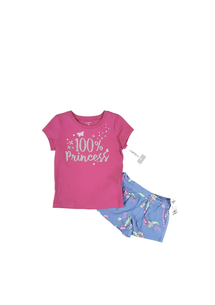 Camiseta y short talla 3t niña
