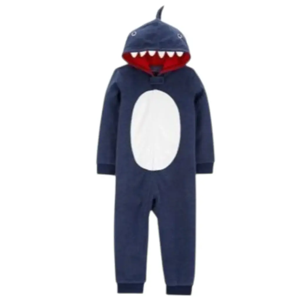 Pijama completa calentita de tiburón, talla 2t  