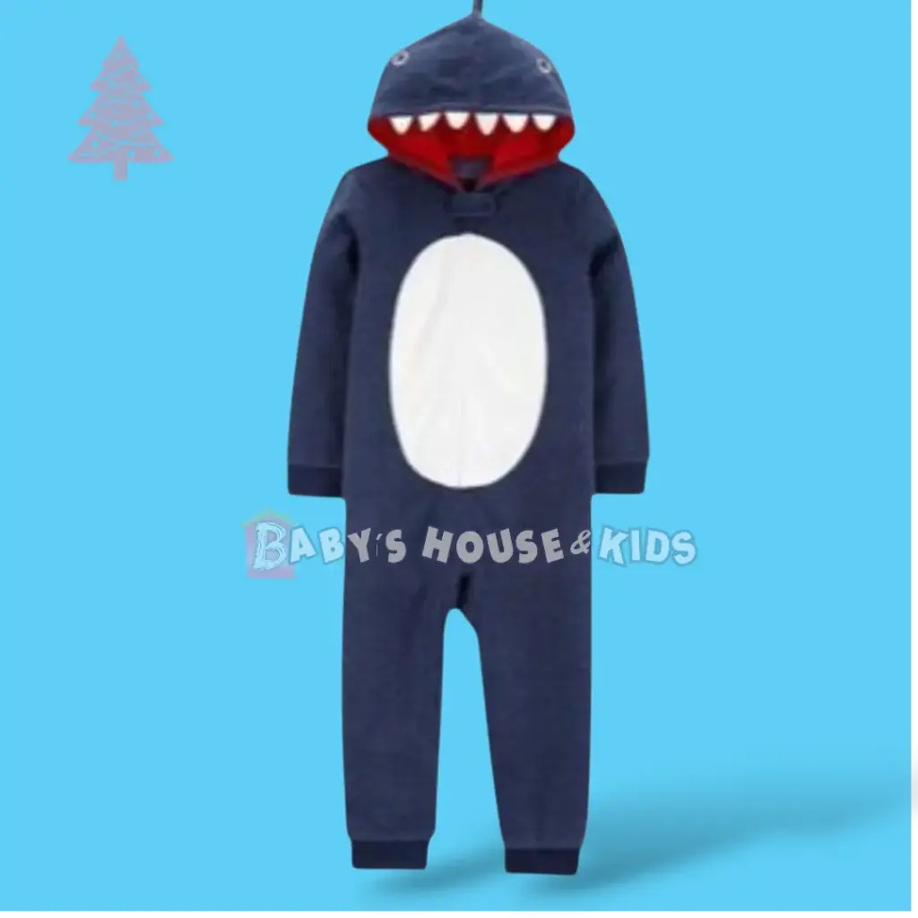 Pijama completa calentita de tiburón, talla 2t  