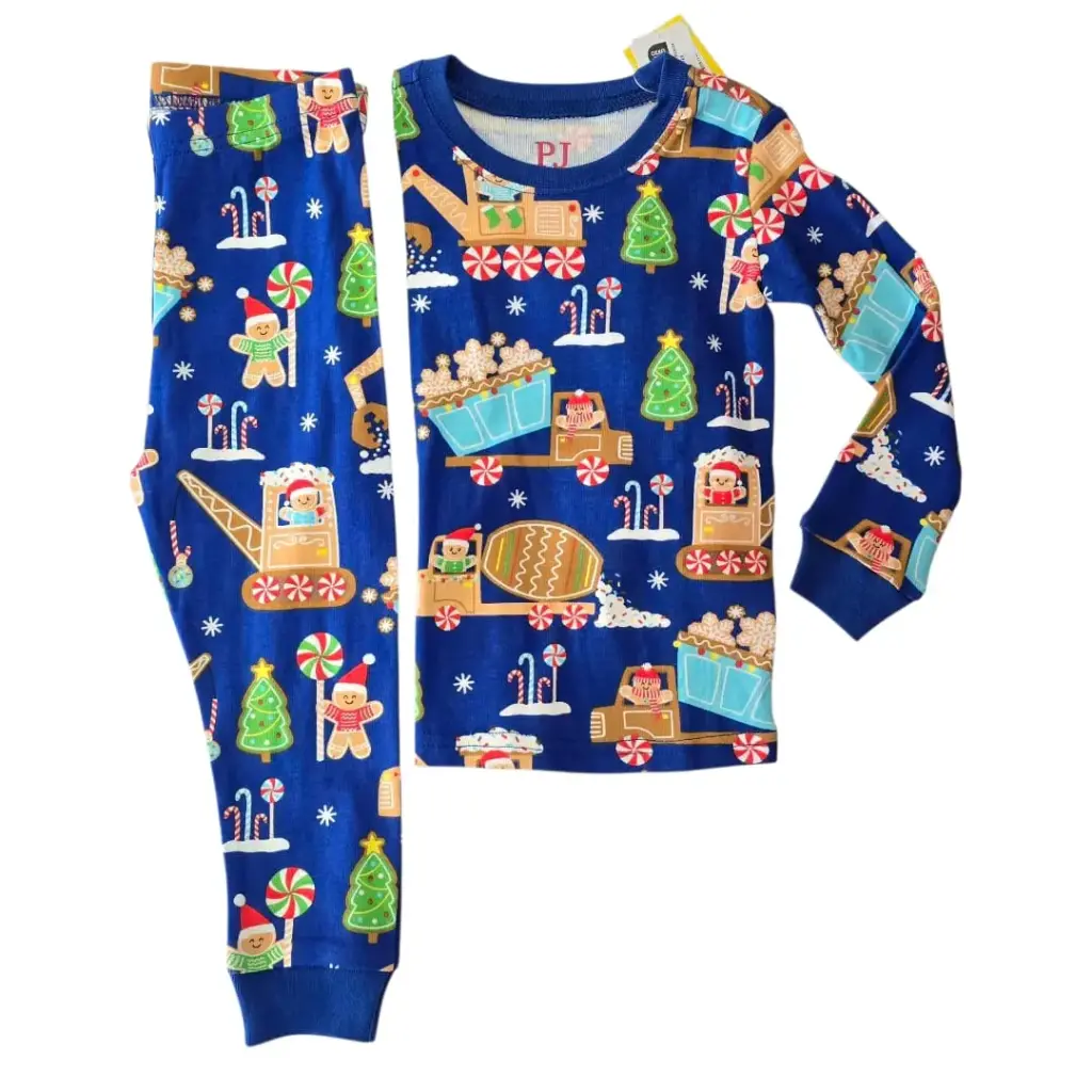Pijama navideña, tela de algodón, talla 2t 