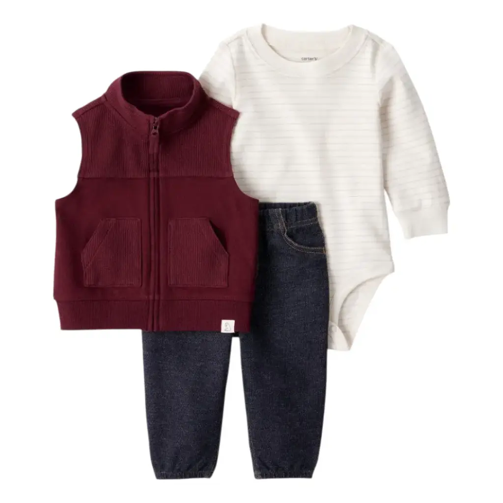 Set calientito 3 piezas ocre talla 18 meses 