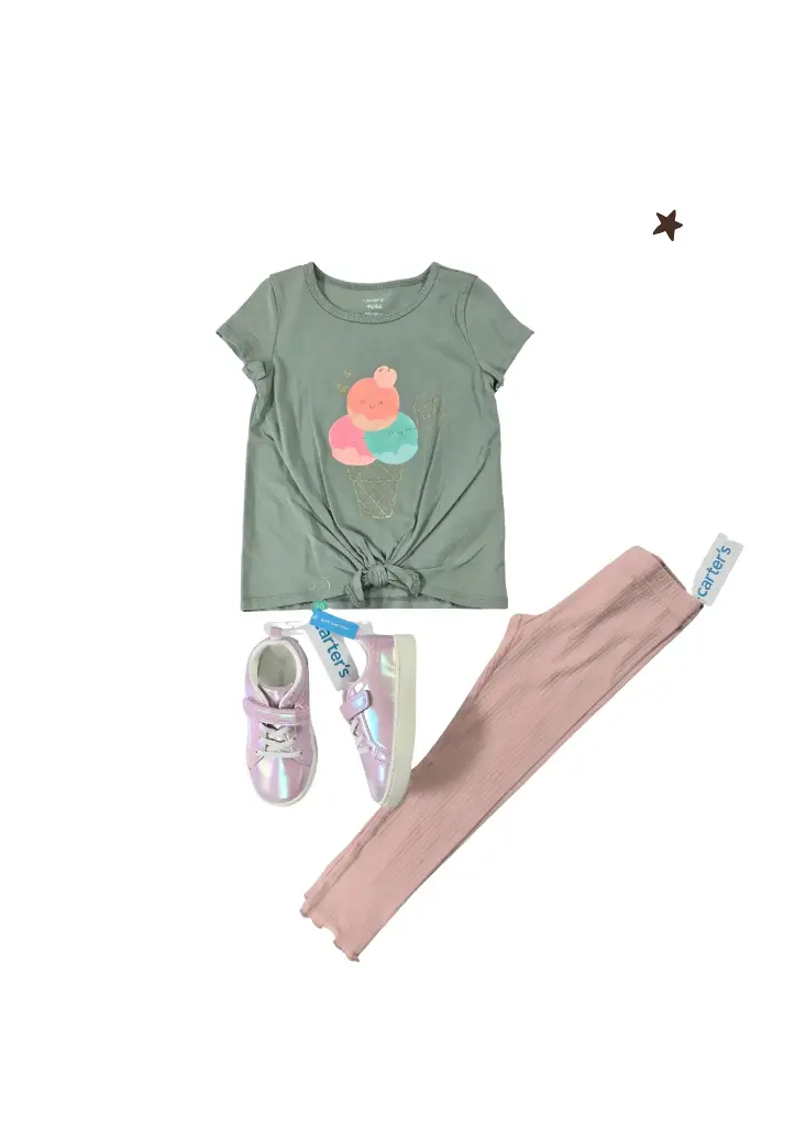 Camiseta y leggin, talla 4t niña