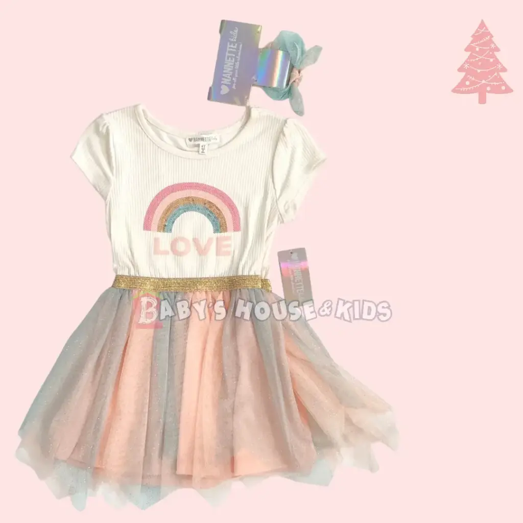 Vestido stretch con tutú, talla 4t 