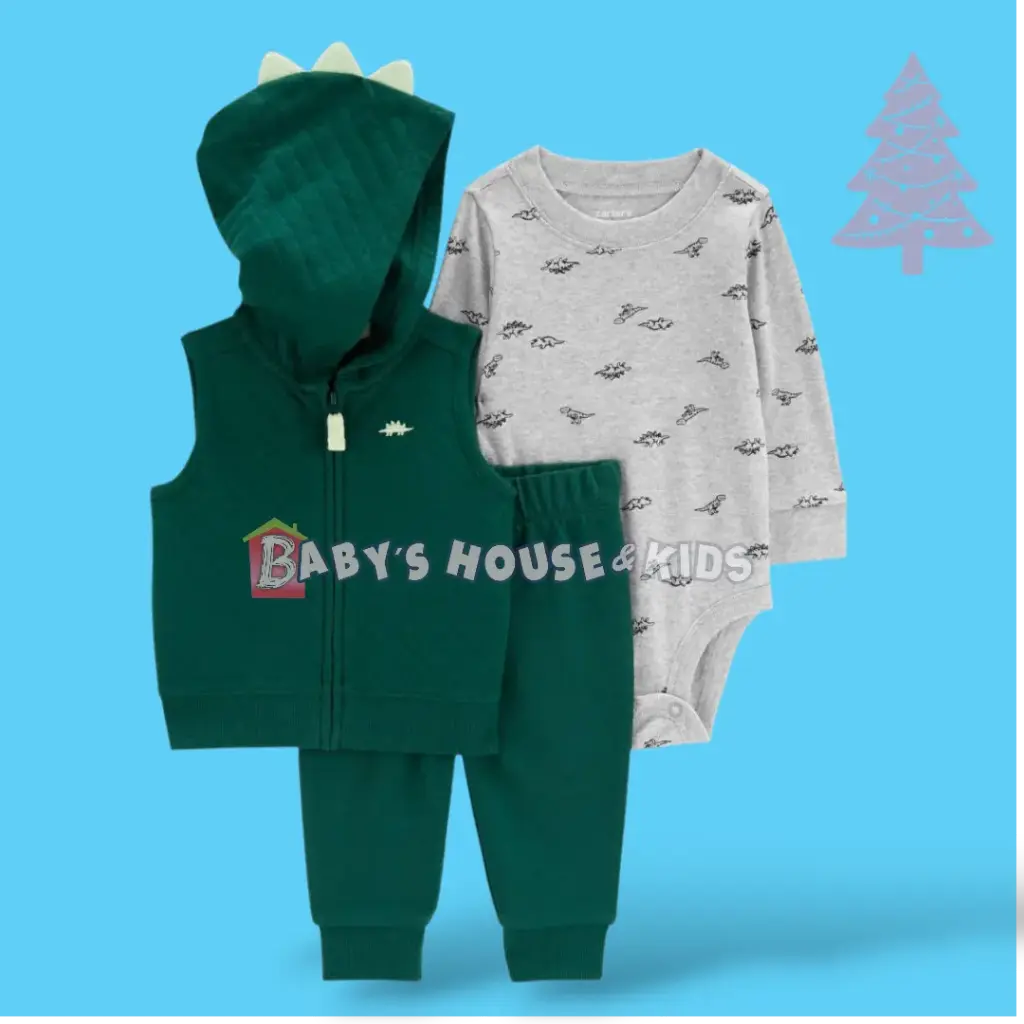 Set 3 piezas 🦖 de algodón, talla 18 meses