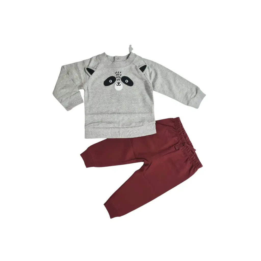 Set manga larga de mapache talla 18 meses varón 