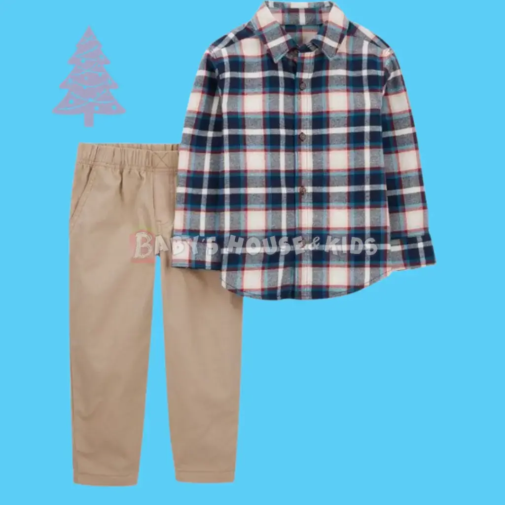 Set Camisa calientita y pantalón caky, talla 4