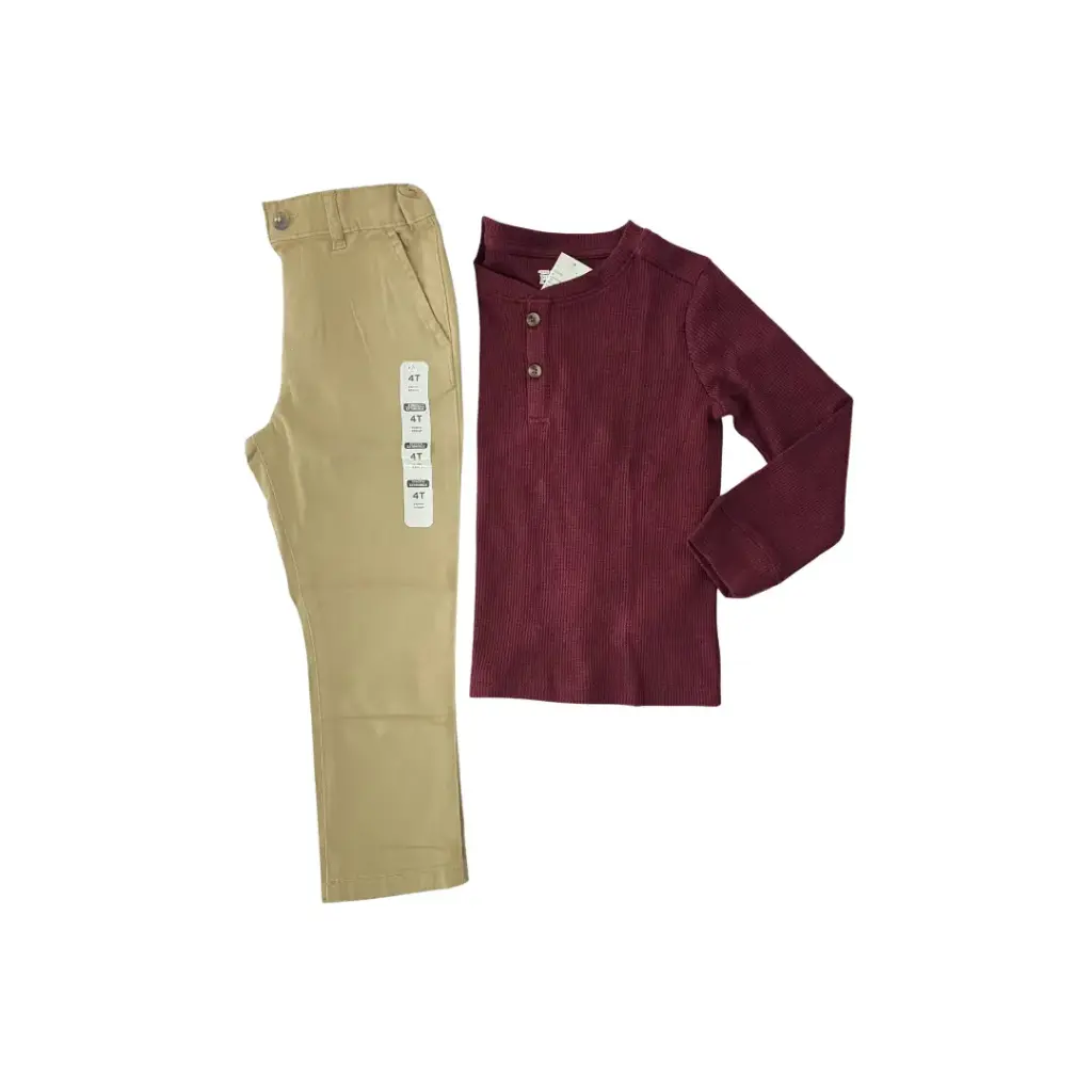 Camisa Stretch y Pantalón caky talla 4t de varón 