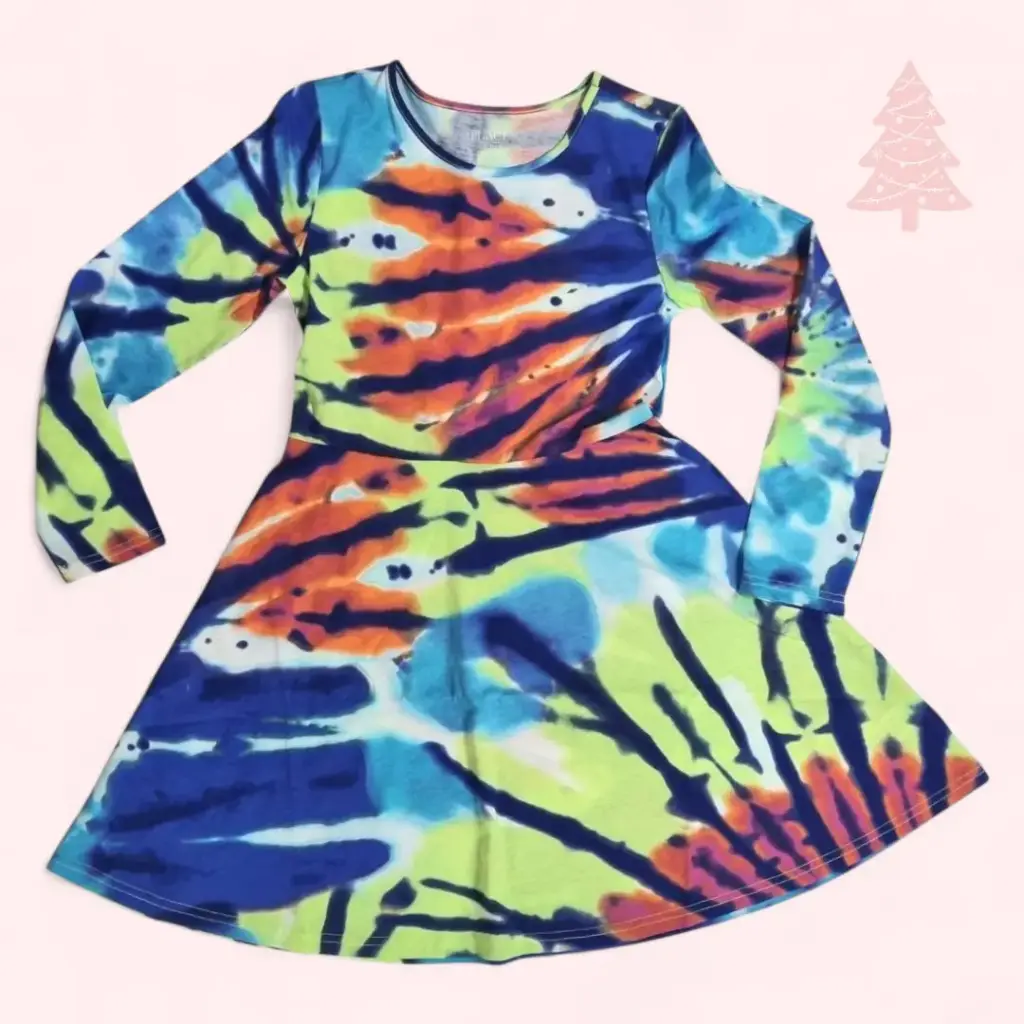 Vestido a colores de algodón, talla 16