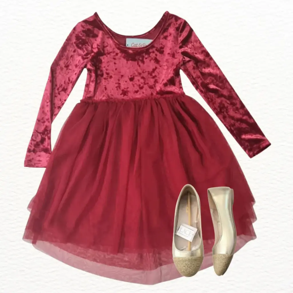 Vestido rojo elegante de temporada ☃️, talla 6
