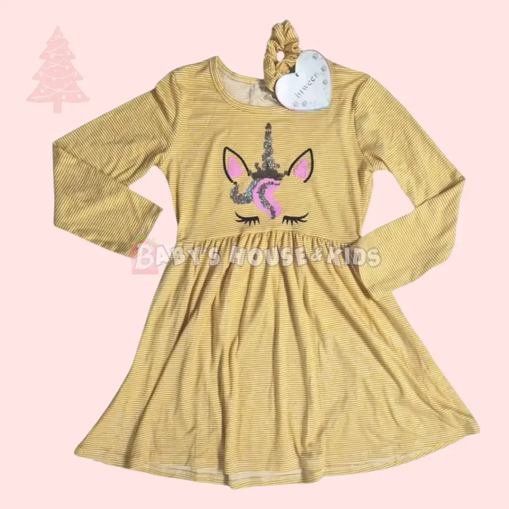 Vestido stretch unicornio, talla 6