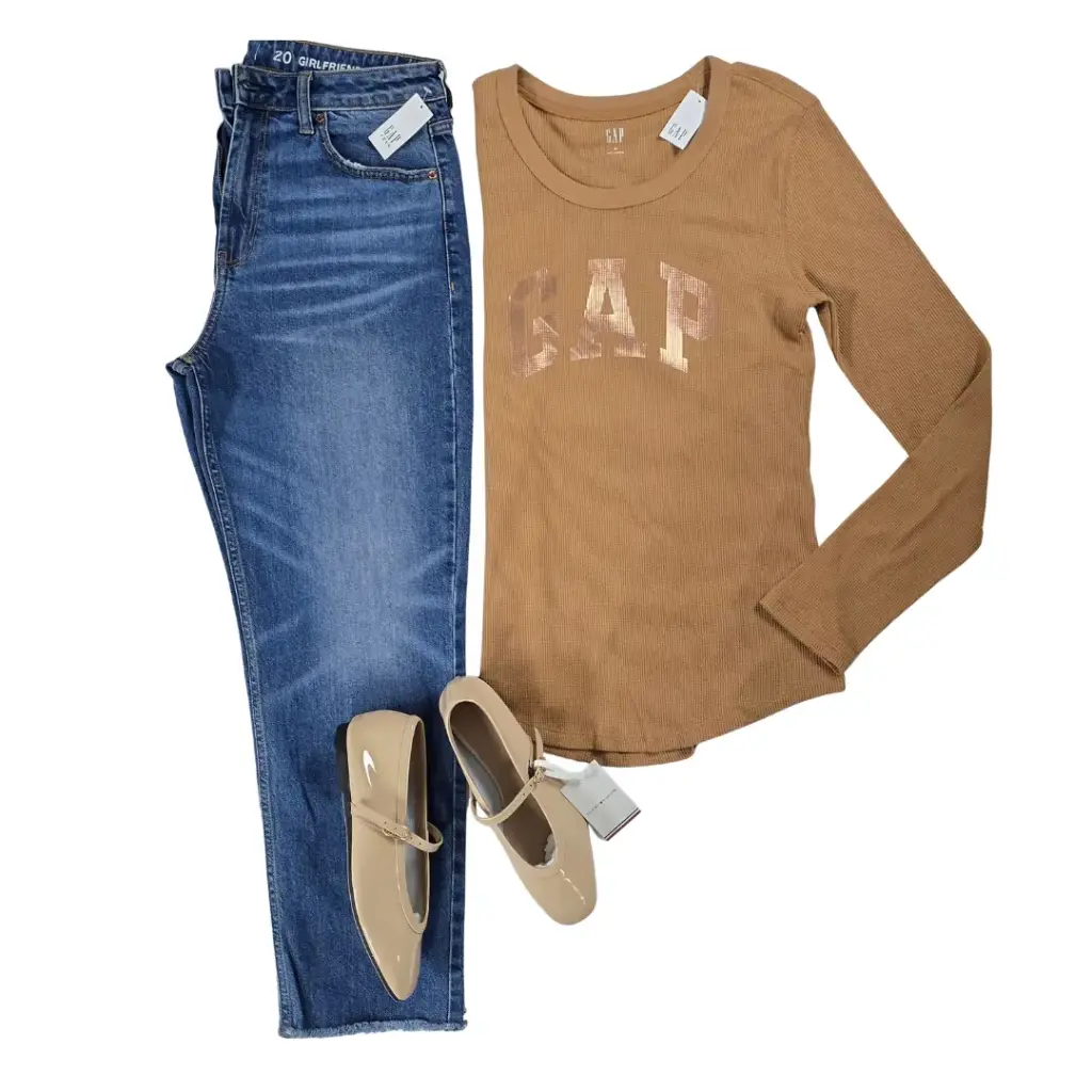 Camisa stretch talla M y Jeans, zapatos talla 7.5 , talla 20