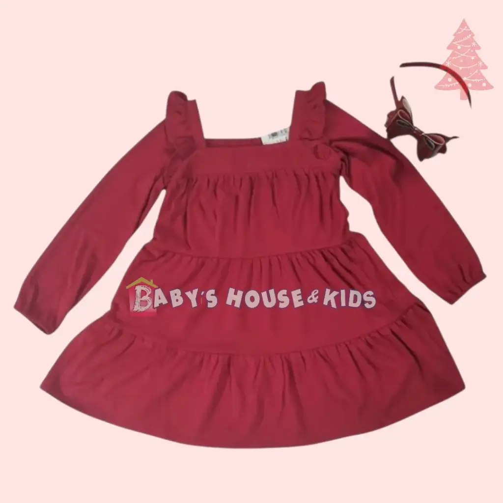 Vestido manga larga de algodón 