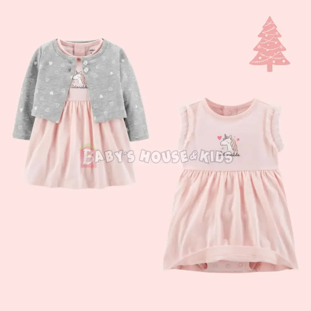 Vestido y sweater ligero en 9 meses