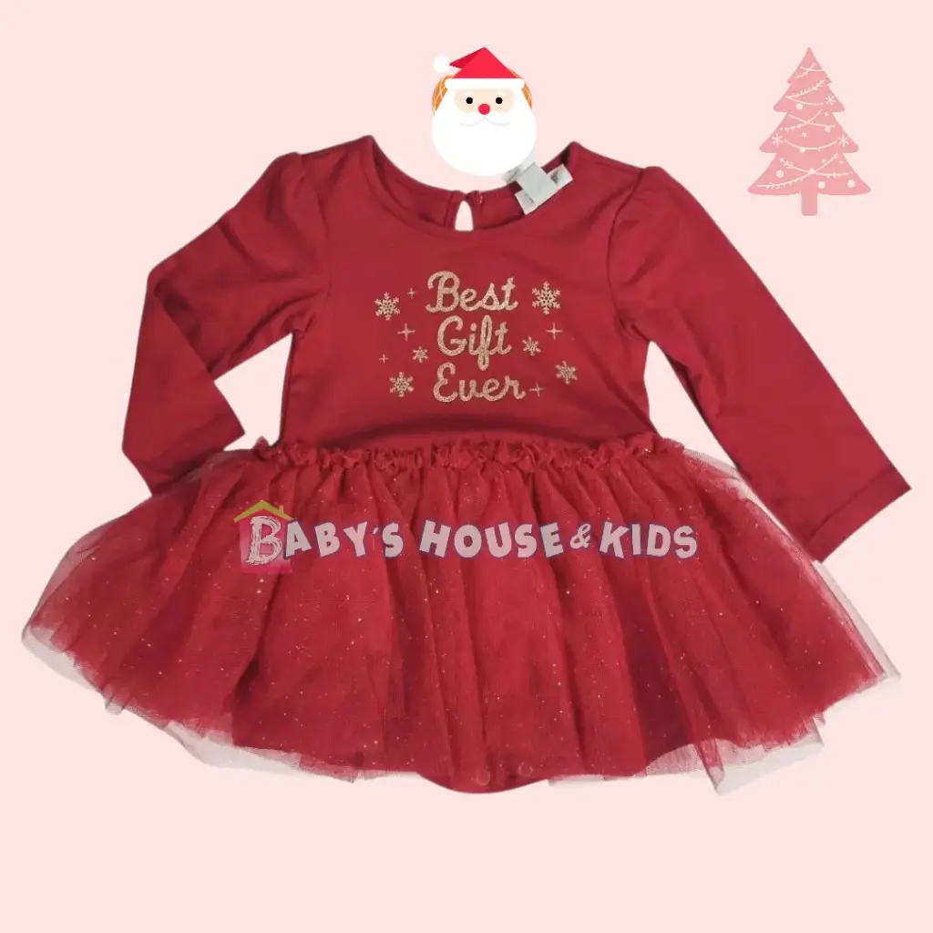 Vestido rojo de temporada ☃️ talla 9 meses 