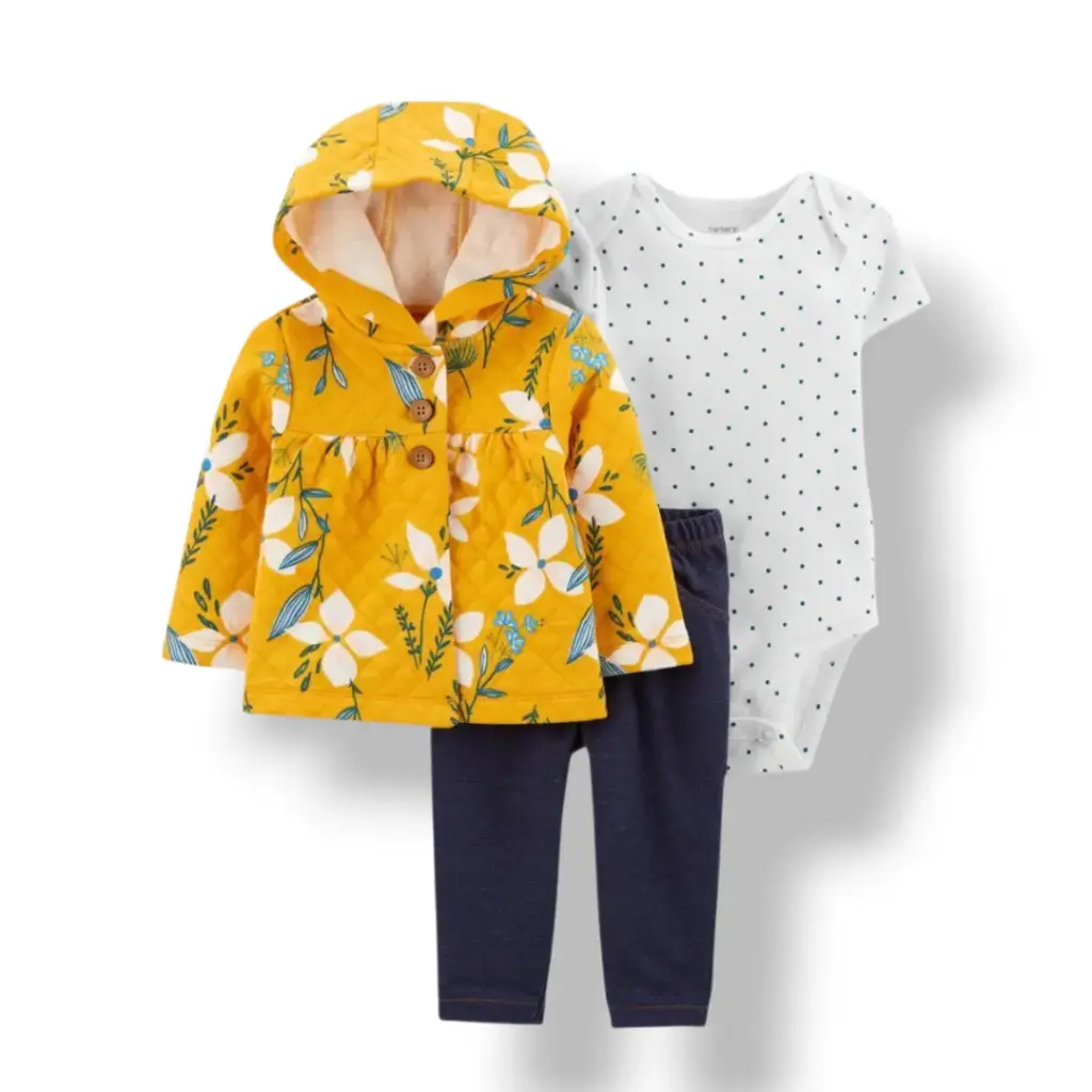 Set 3 piezas, talla recién nacida 0-3 meses. 