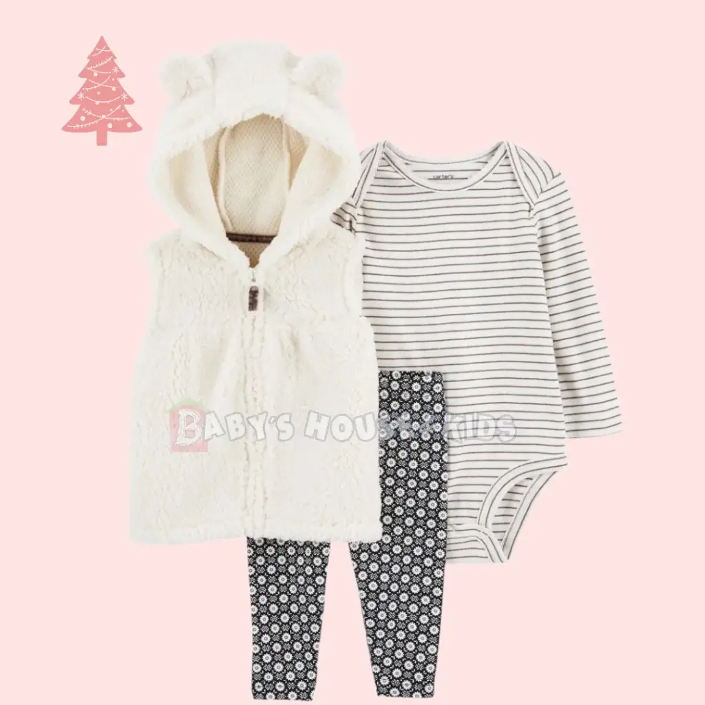 Set 3 piezas de temporada ☃️ ❄️talla 0-3 meses