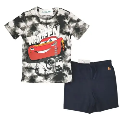 Camiseta de personaje y Short azul marino, talla 2t 