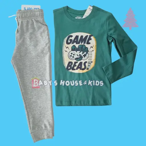 Camisa verde 💚 y buzo de algodón, talla 5t