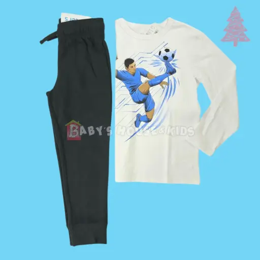 Manga larga de algodón y buzo negro de algodón, talla 7