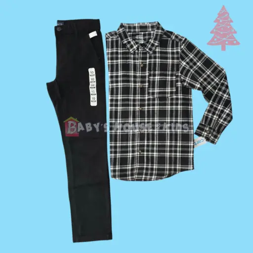 Camisa y pantalón formal, talla 10