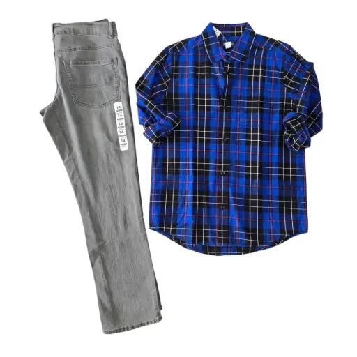 Camisa y Jeans + ancho talla 14