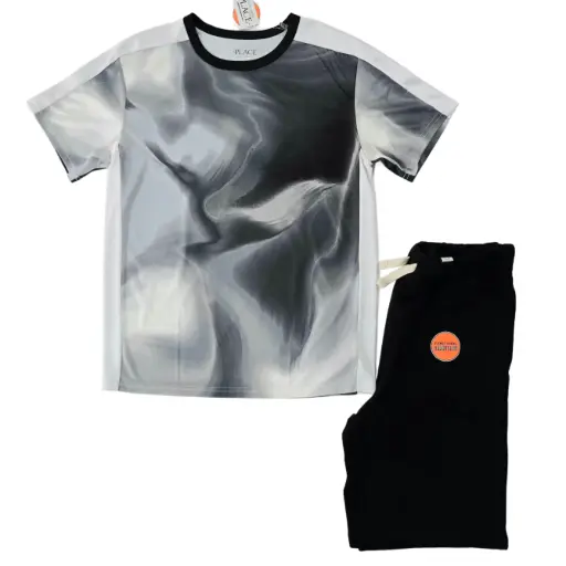 Camiseta deportiva y short de algodón, talla 16