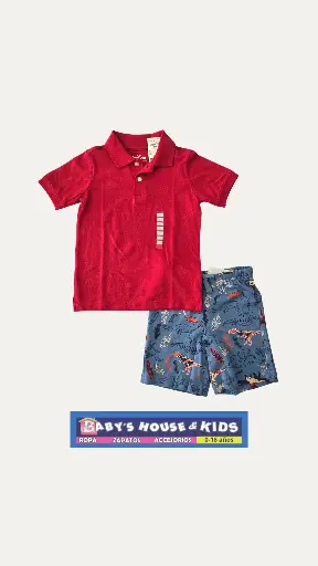 Camisa polo y Short con figuras de spiderman, talla 4t varón 