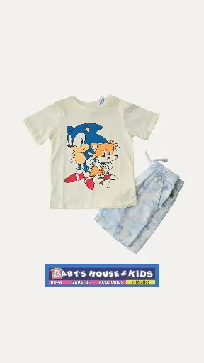 Camiseta de personaje y short con ajustador en la cintura, talla 4t varón 