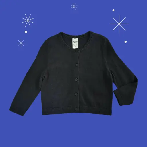 Sweater de algodón color negro.