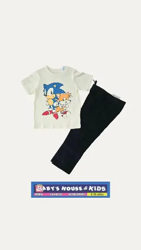 Camiseta de personaje y pantalón bombero azul marino talla 4t  varón 