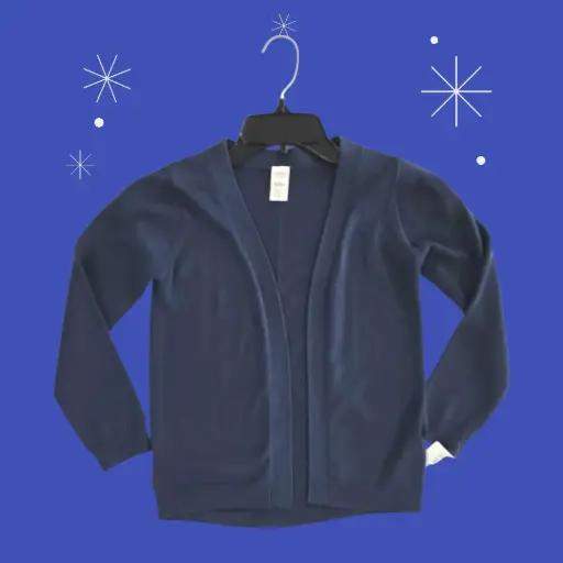 Sweater de algodón color azul,talla 7