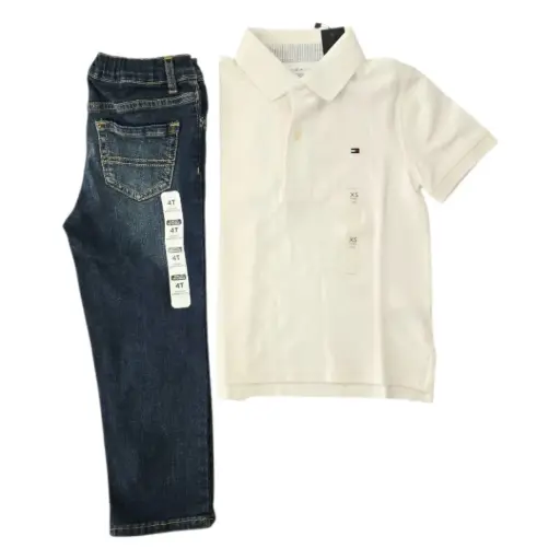 Camisa polo 4/5 Tommy Hilfiger y Jeans, talla 4