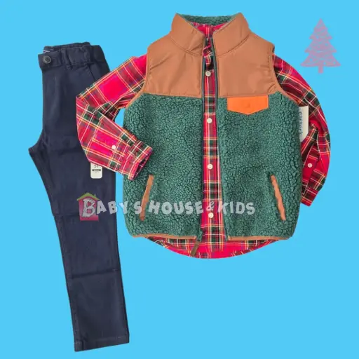 Outfit de temporada con centro calientito, talla 5