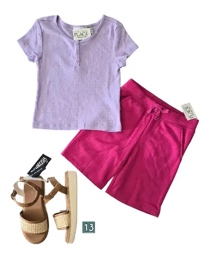 Blusa y short largo, talla 6 niña