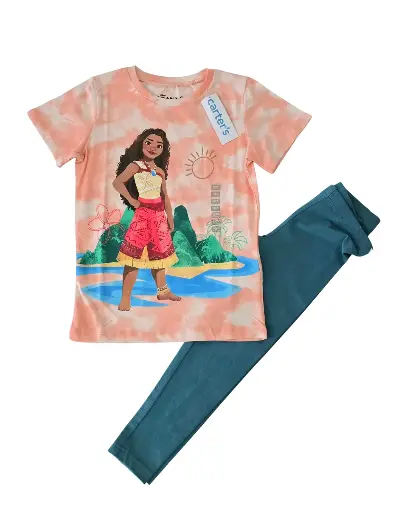 Camiseta personaje y leggin talla 6 niña