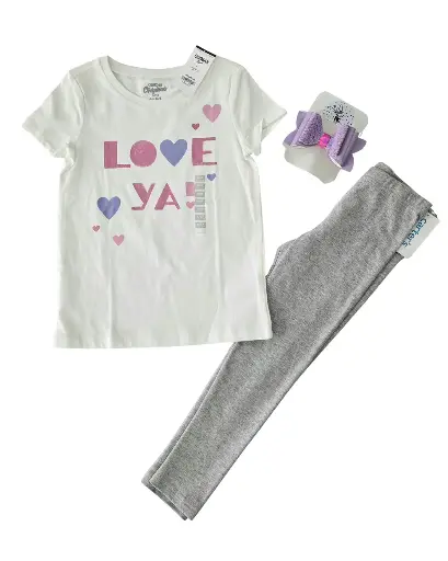 Camiseta y leggin, talla 6 niña