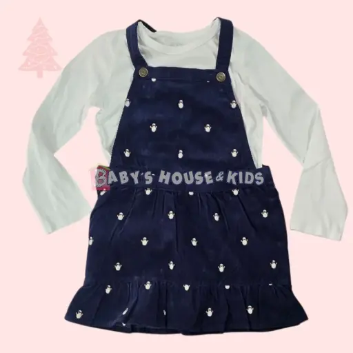 Overol corduroi azul marino de temporada ☃️ talla 6