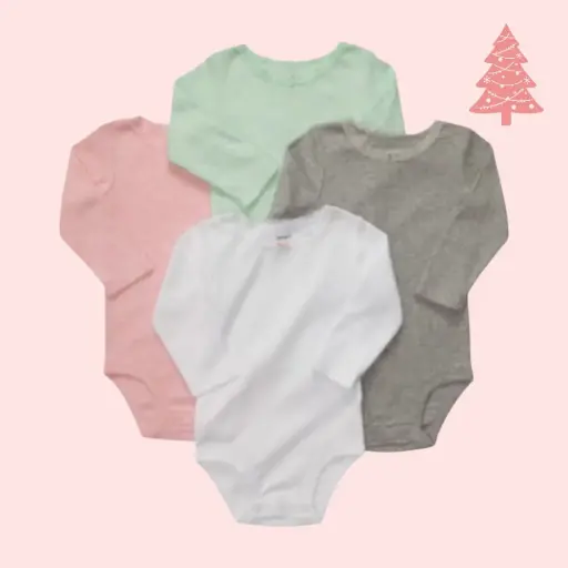 Set manga larga de 4 Mamelucos talla 12 meses de niña 