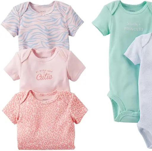 Set de 5 Mamelucos talla 12 meses de niña 