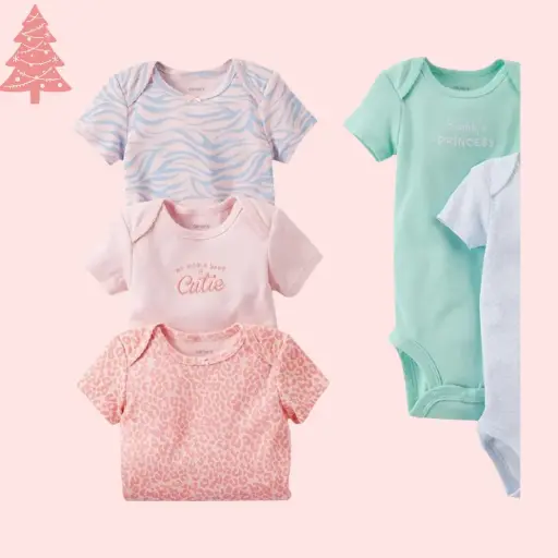 Set de 5 Mamelucos talla 12 meses de niña 