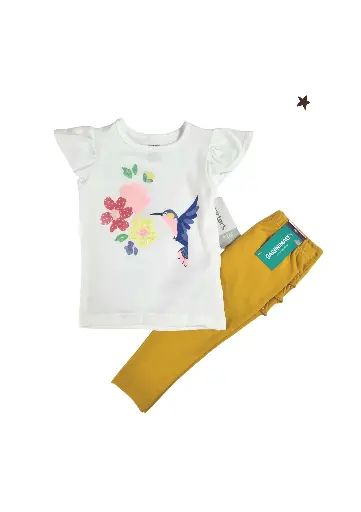 Set camiseta y leggin talla 12 meses de niña