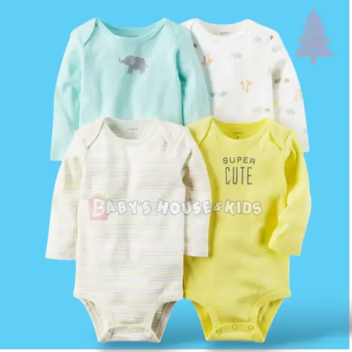 Set de mamelucos 🐘  manga larga talla 12 meses 