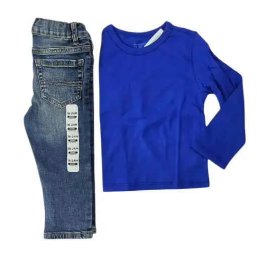 Camiseta se algodón y Jeans, talla 18 meses