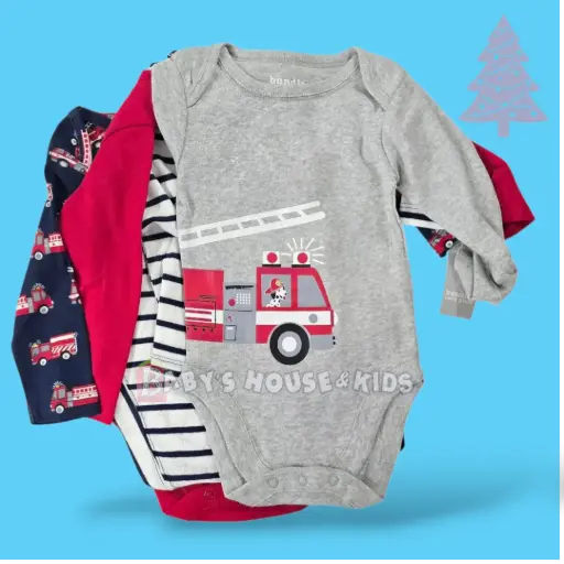 [3mv] Set de 4 mamelucos manga larga talla 3 meses