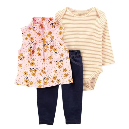 Set 3 piezas con chaleco, 24 meses 
