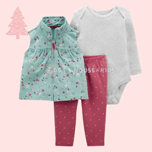 Set 3 piezas con chaleco talla, 24 meses