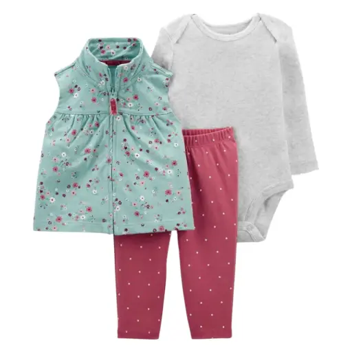 Set 3 piezas con chaleco talla, 24 meses